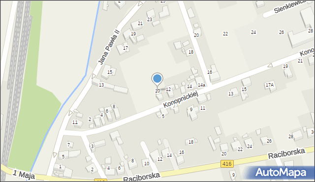 Pietrowice Wielkie, Konopnickiej Marii, 10, mapa Pietrowice Wielkie