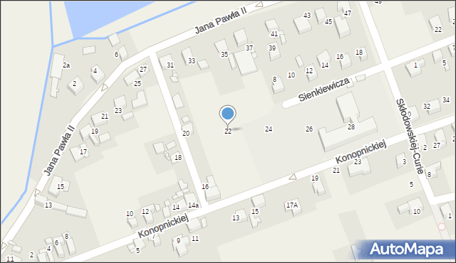 Pietrowice Wielkie, Konopnickiej Marii, 22, mapa Pietrowice Wielkie