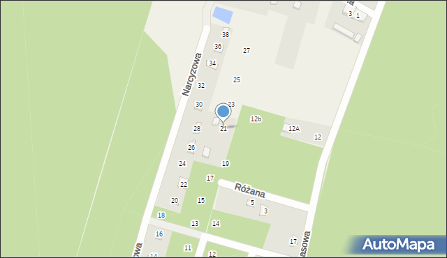 Pietrzaki, Konwaliowa, 21, mapa Pietrzaki