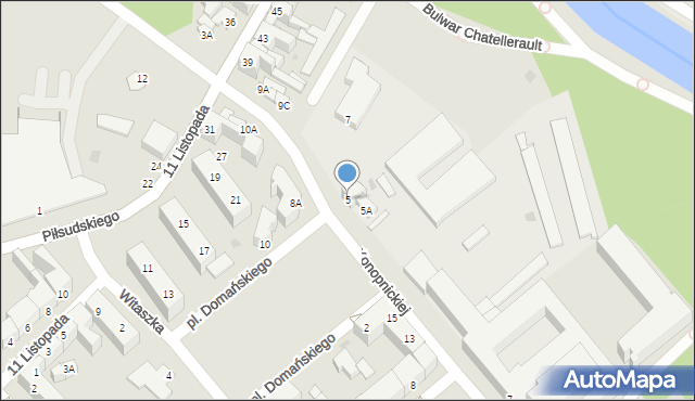 Piła, Konopnickiej Marii, 5, mapa Piły