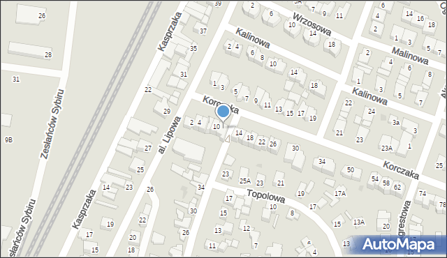 Piła, Korczaka Janusza, 12, mapa Piły