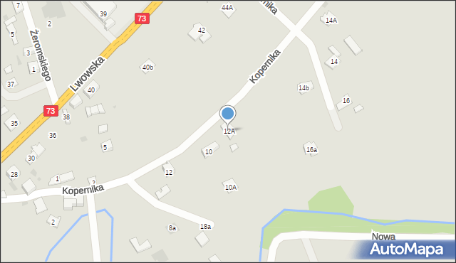 Pilzno, Kopernika Mikołaja, 12A, mapa Pilzno