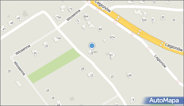 Pilzno, Koprowskiego, 12, mapa Pilzno