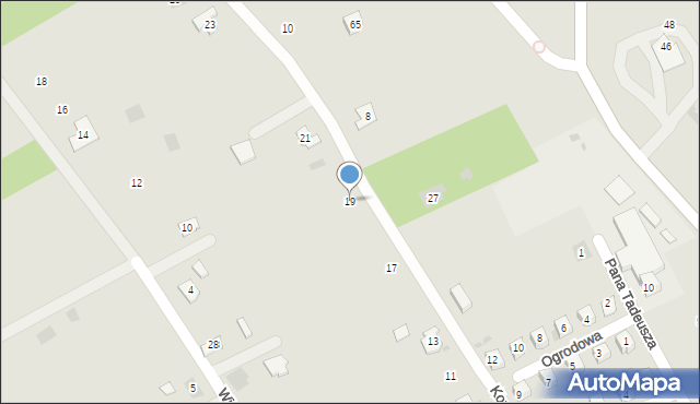 Pilzno, Koprowskiego, 19, mapa Pilzno