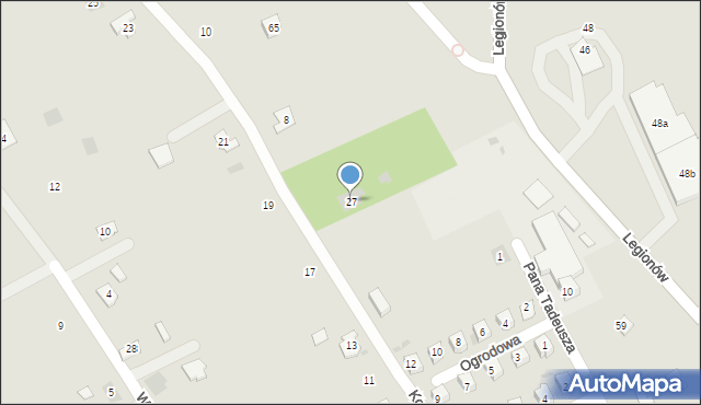 Pilzno, Koprowskiego, 27, mapa Pilzno