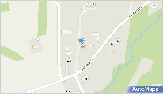 Pilzno, Kościuszki Tadeusza, gen., 110, mapa Pilzno
