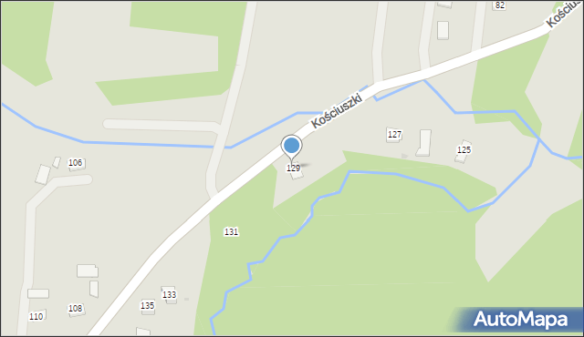 Pilzno, Kościuszki Tadeusza, gen., 129, mapa Pilzno