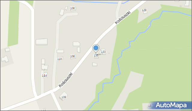 Pilzno, Kościuszki Tadeusza, gen., 135, mapa Pilzno