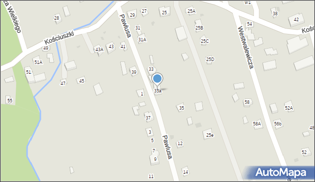 Pilzno, Kościuszki Tadeusza, gen., 33a, mapa Pilzno