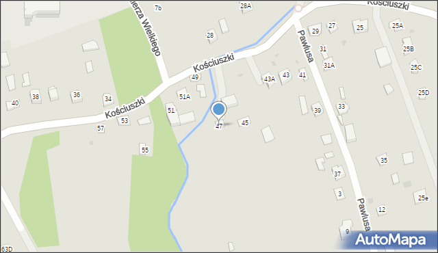 Pilzno, Kościuszki Tadeusza, gen., 47, mapa Pilzno