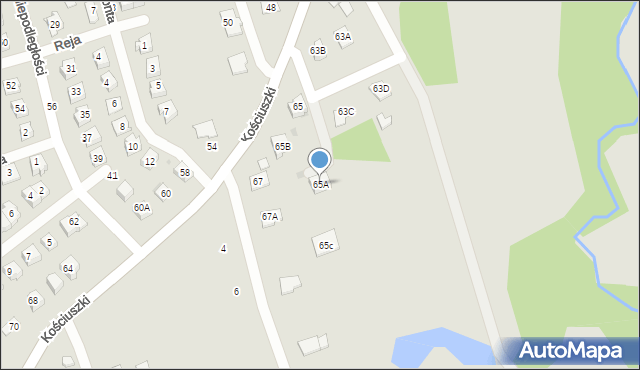 Pilzno, Kościuszki Tadeusza, gen., 65A, mapa Pilzno