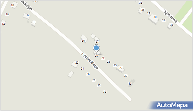 Pińczów, Kordeckiego Augustyna, ks., 19, mapa Pińczów