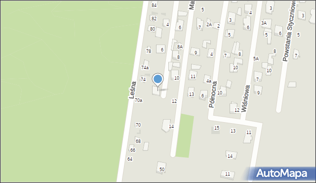 Pionki, Kojro Wandy, 10, mapa Pionki