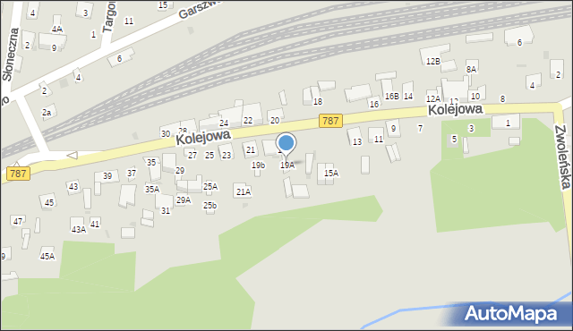 Pionki, Kolejowa, 19A, mapa Pionki