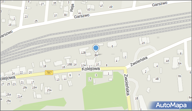 Pionki, Kolejowa, 8A, mapa Pionki