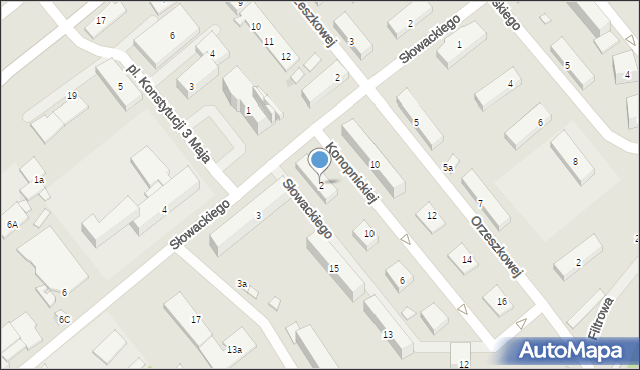 Pionki, Konopnickiej Marii, 2, mapa Pionki