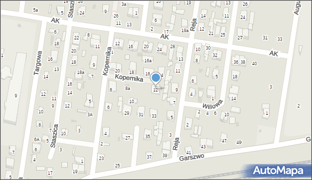 Pionki, Kopernika Mikołaja, 12, mapa Pionki