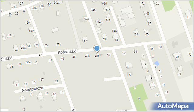 Pionki, Kościuszki Tadeusza, gen., 48b, mapa Pionki