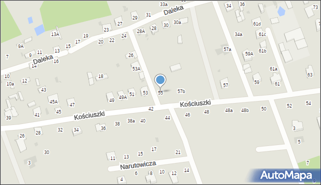 Pionki, Kościuszki Tadeusza, gen., 55, mapa Pionki