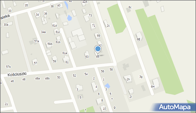 Pionki, Kościuszki Tadeusza, gen., 65, mapa Pionki