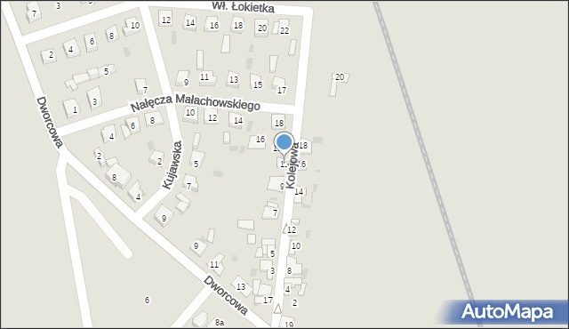 Piotrków Kujawski, Kolejowa, 11, mapa Piotrków Kujawski