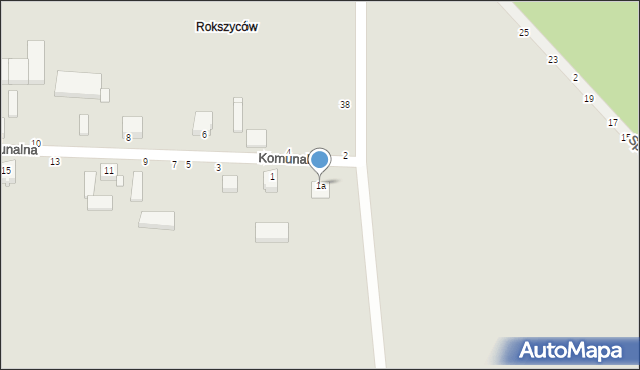 Piotrków Trybunalski, Komunalna, 1a, mapa Piotrków Trybunalski