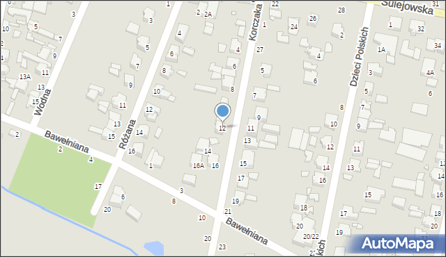 Piotrków Trybunalski, Korczaka Janusza, 12, mapa Piotrków Trybunalski