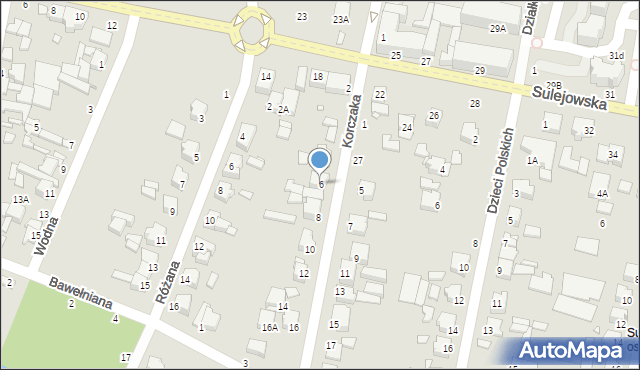 Piotrków Trybunalski, Korczaka Janusza, 6, mapa Piotrków Trybunalski