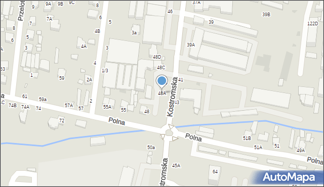 Piotrków Trybunalski, Kostromska, 48A, mapa Piotrków Trybunalski
