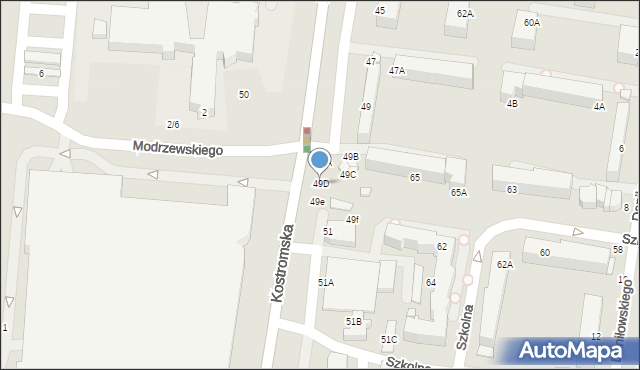 Piotrków Trybunalski, Kostromska, 49D, mapa Piotrków Trybunalski