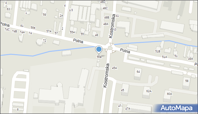 Piotrków Trybunalski, Kostromska, 50a, mapa Piotrków Trybunalski