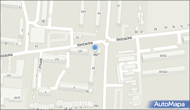 Piotrków Trybunalski, Kostromska, 66a, mapa Piotrków Trybunalski