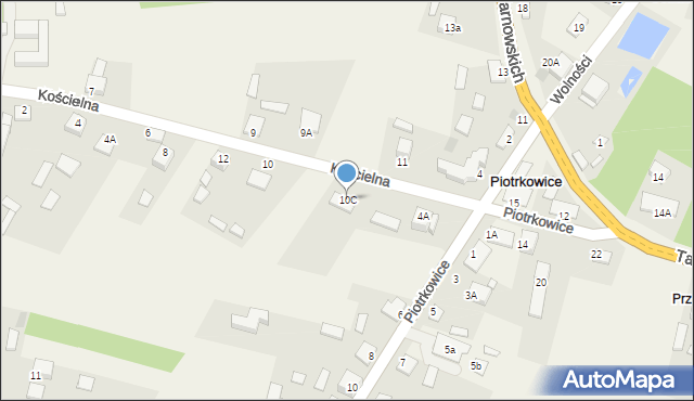 Piotrkowice, Kościelna, 10C, mapa Piotrkowice