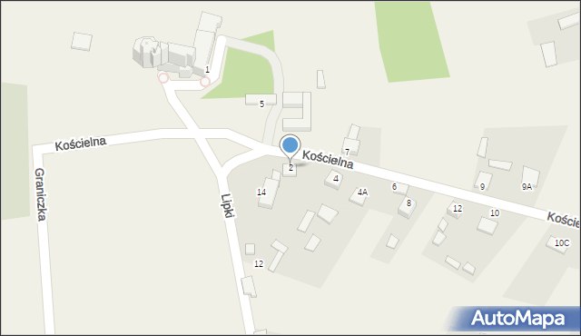 Piotrkowice, Kościelna, 2, mapa Piotrkowice