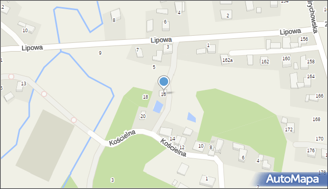 Piotrowice, Kościelna, 16, mapa Piotrowice