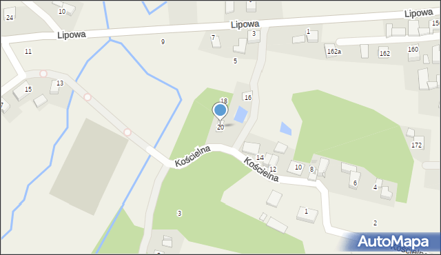 Piotrowice, Kościelna, 20, mapa Piotrowice