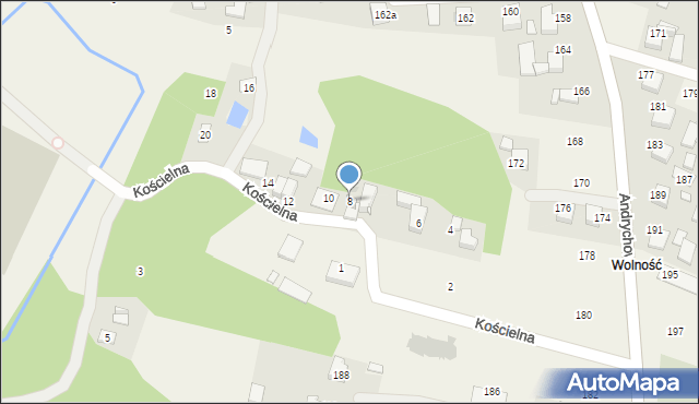 Piotrowice, Kościelna, 8, mapa Piotrowice