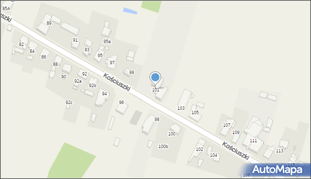 Piotrówka, Kościuszki Tadeusza, gen., 101, mapa Piotrówka