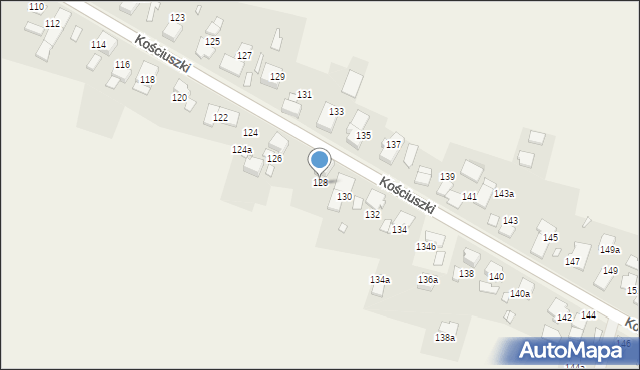 Piotrówka, Kościuszki Tadeusza, gen., 128, mapa Piotrówka