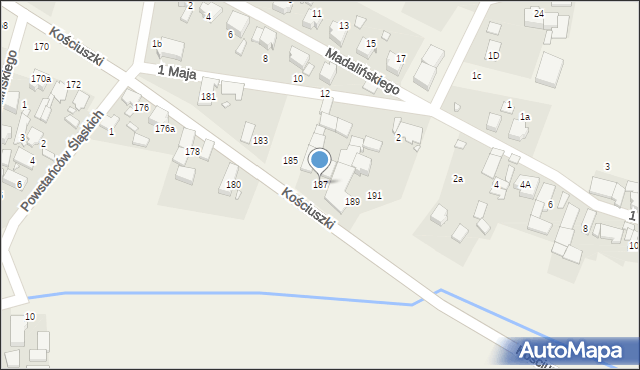 Piotrówka, Kościuszki Tadeusza, gen., 187, mapa Piotrówka