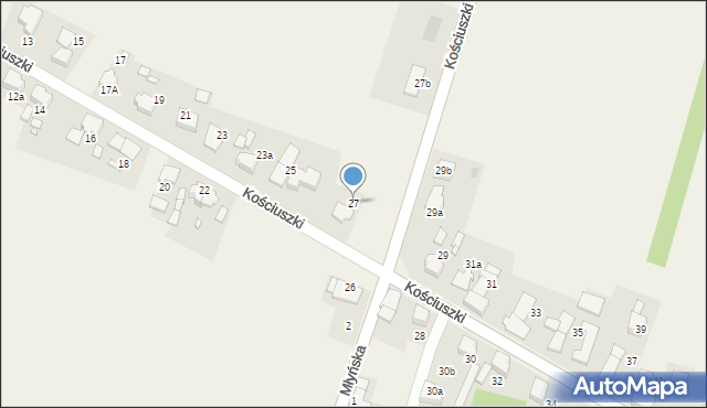 Piotrówka, Kościuszki Tadeusza, gen., 27, mapa Piotrówka