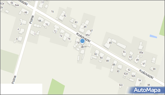 Piotrówka, Kościuszki Tadeusza, gen., 80, mapa Piotrówka