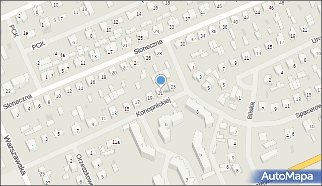 Pisz, Konopnickiej Marii, 21, mapa Pisz