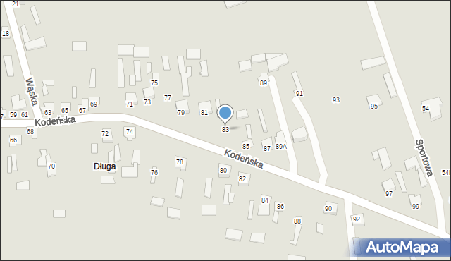 Piszczac, Kodeńska, 83, mapa Piszczac