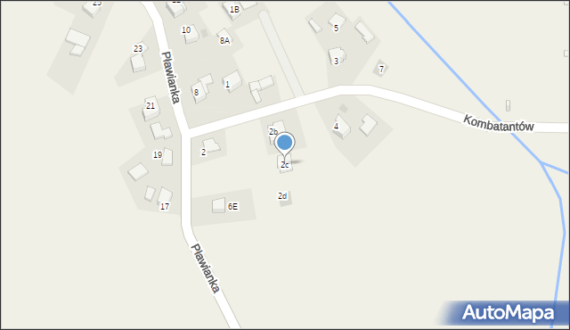 Pławy, Kombatantów, 2c, mapa Pławy