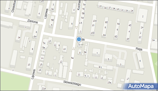 Pleszew, Kochanowskiego Jana, 7, mapa Pleszew