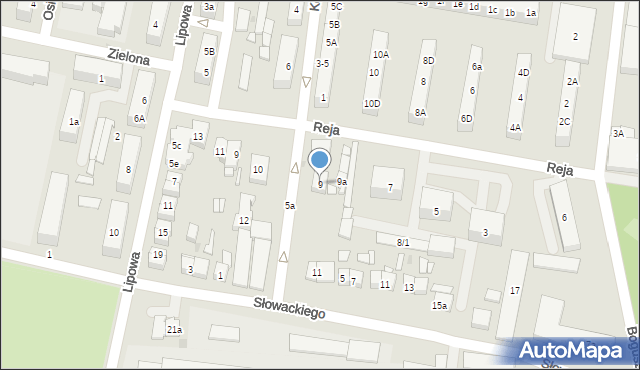 Pleszew, Kochanowskiego Jana, 9, mapa Pleszew