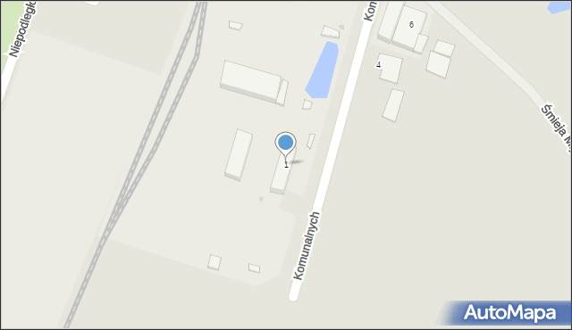 Pleszew, Komunalnych, 1, mapa Pleszew