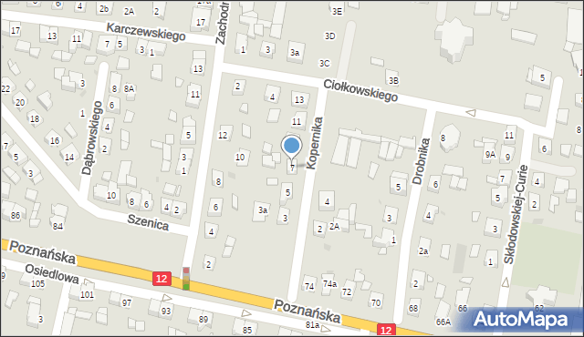 Pleszew, Kopernika Mikołaja, 7, mapa Pleszew