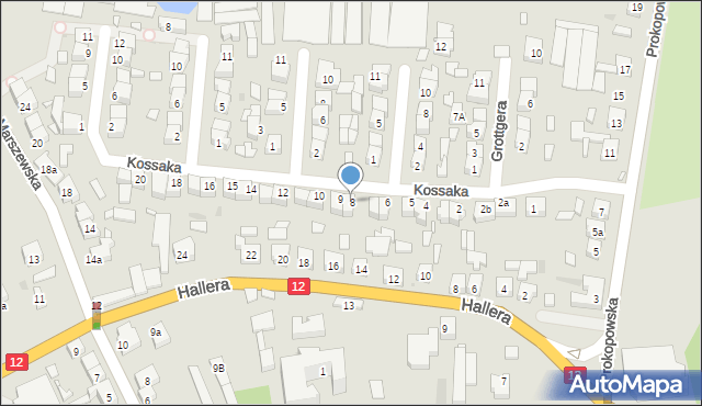 Pleszew, Kossaka, 8, mapa Pleszew